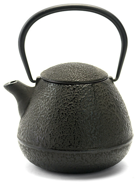 Rikyu Ground Cast Iron Teapot Black Asian Teapots By Merae Corp Rikyu Ground Cast Iron Teapot Black