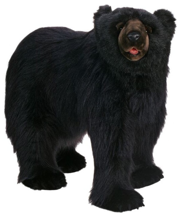 Life-Size Black Bear Walking Stuffed Animal