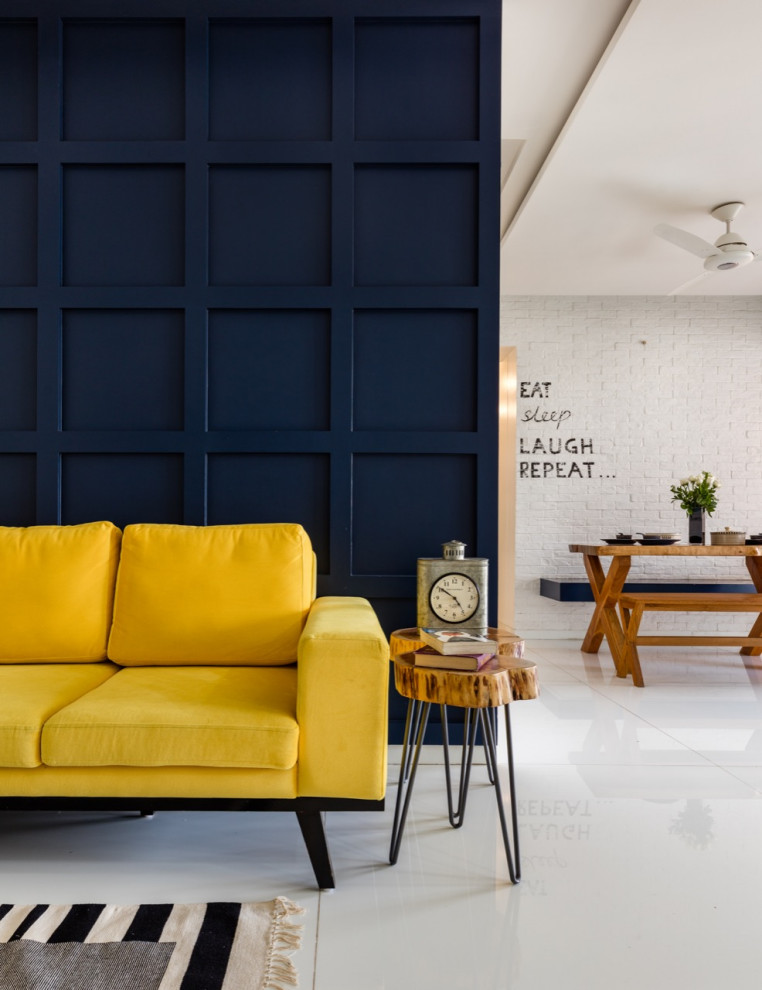 Inspiration for a coastal living room in Pune.