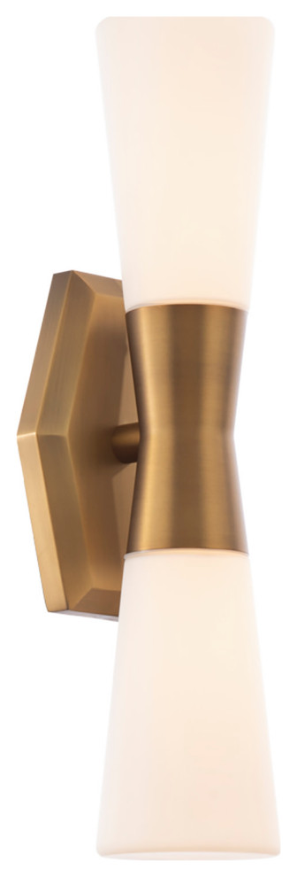 WAC Lighting WS-30018 Locke 2 Light 18" Tall LED Wall Sconce - Aged Brass