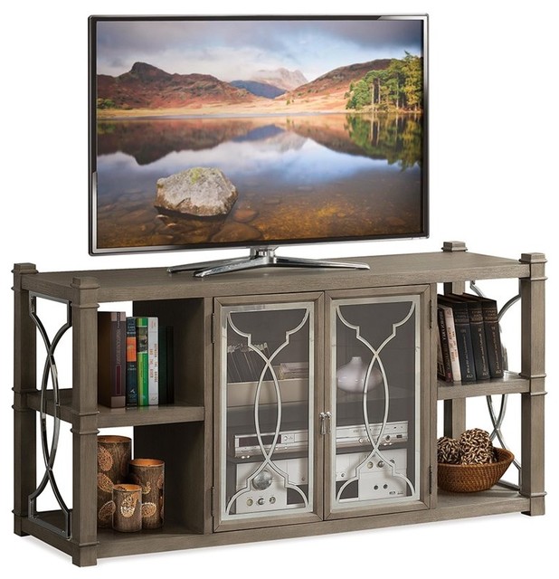 Riverside Furniture Dara Ii 60 Tv Stand Gray Wash Mediterranean Riverside Furniture Dara Ii 60 Tv Stand Gray Wash