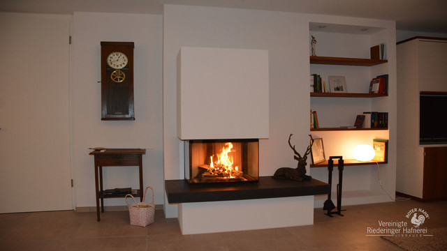 Dreiseitiger Kamin für den Wohnraum