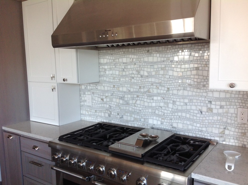 Example of a beach style kitchen design in Baltimore