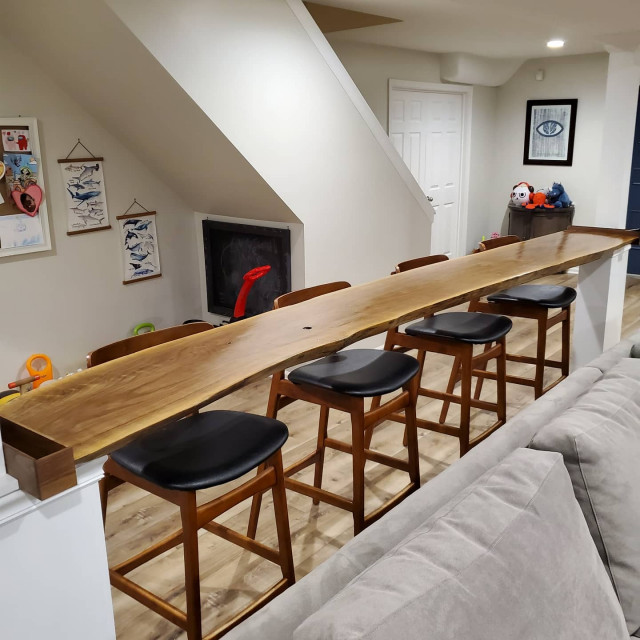 Custom pieces Rustic Basement Chicago by Top Drawer Carpentry