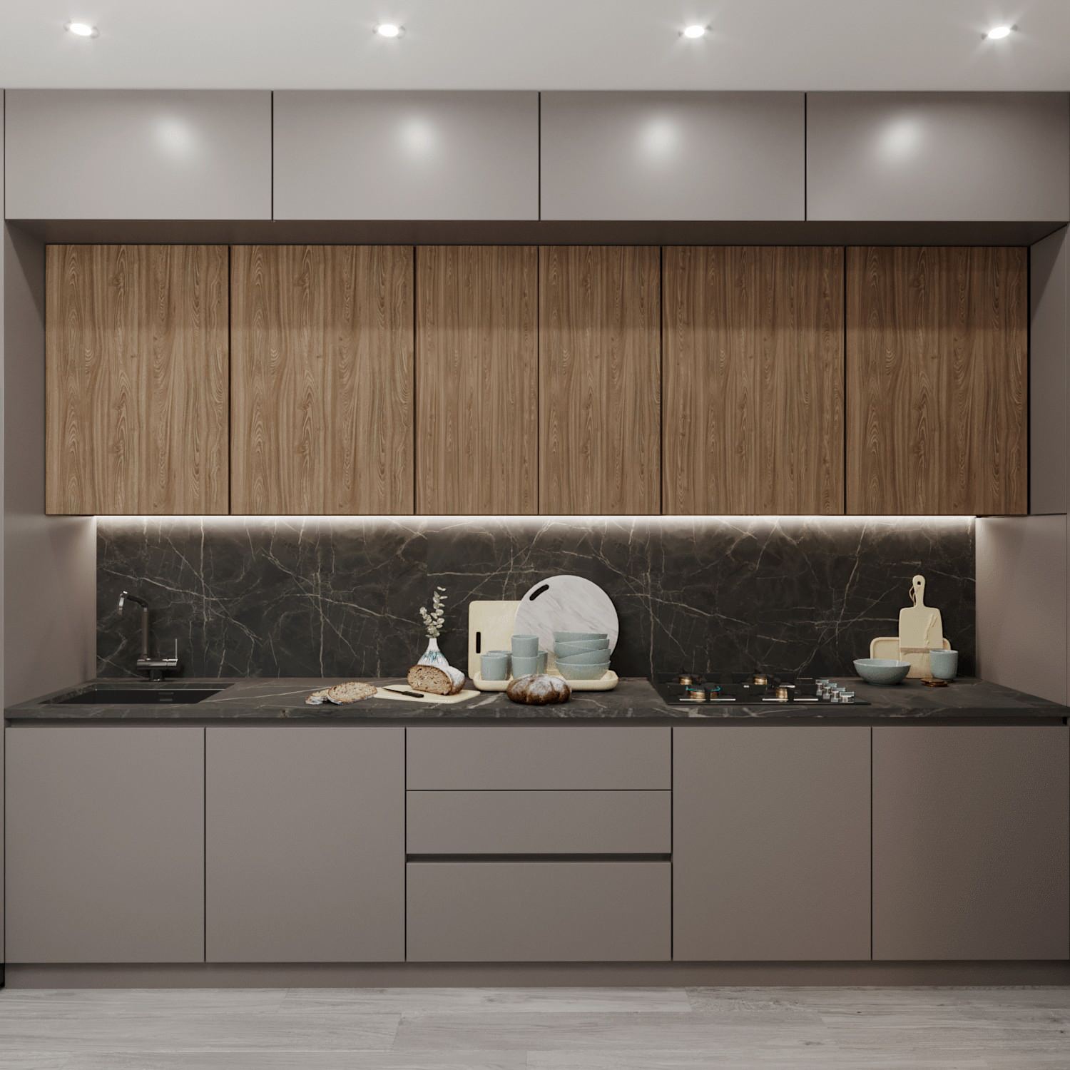 Дизайн кухни-гостиной