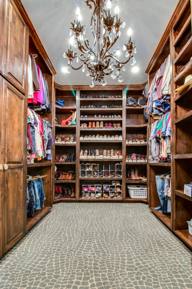 This is an example of a country storage and wardrobe in Dallas.
