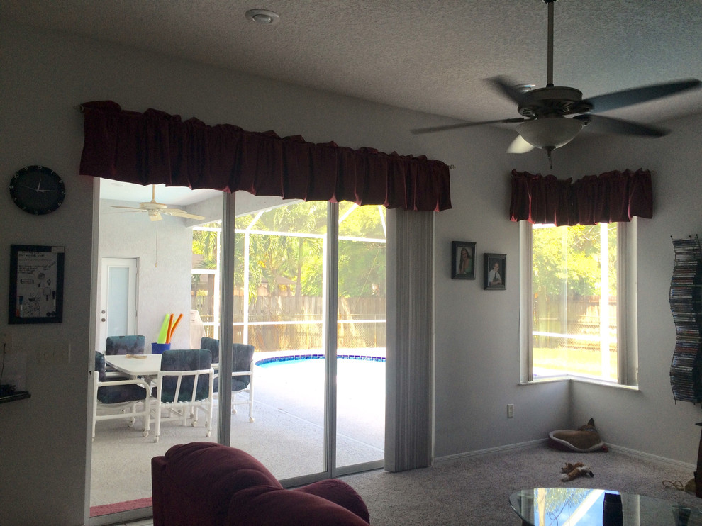 Hanging curtains from vertical blind track