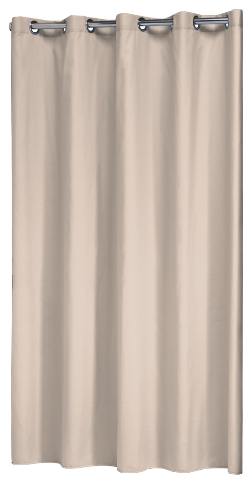 Extra Long Hookless Shower Curtain 72"x78" Sealskin Coloris Beige