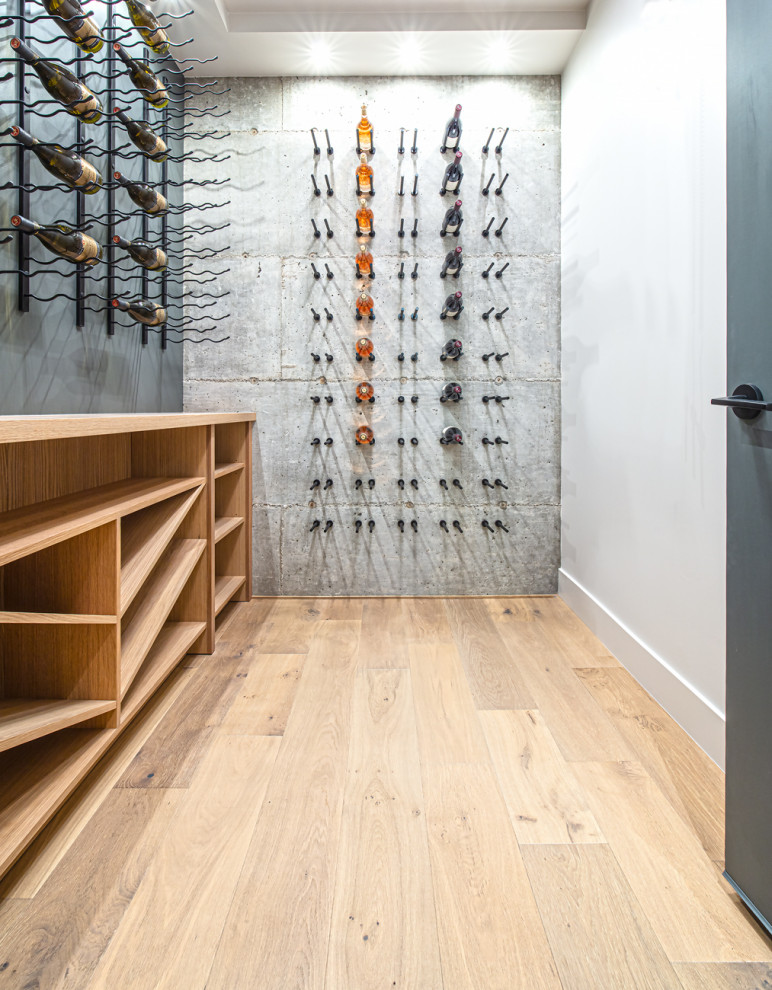 Design ideas for a beach style wine cellar in Seattle.