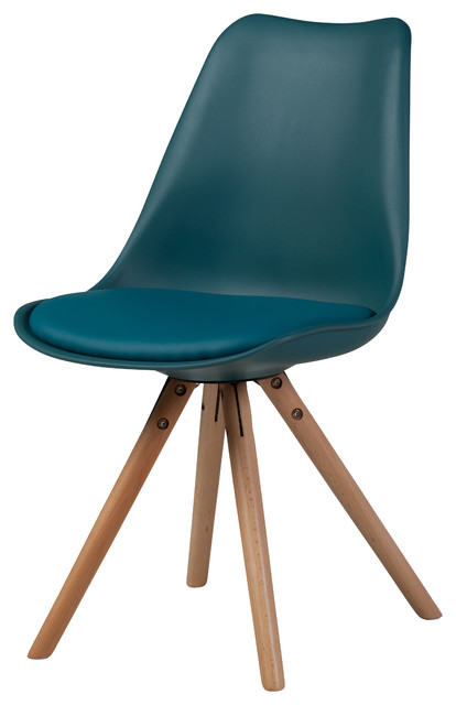 Midcentury Modern Teal Side Chair Soft Padded Seat Midcentury Modern Teal Side Chair Soft Padded Seat