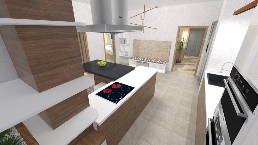 Технический проект двухкомнатной квартиры 60 кв. м. Застройщик Крост