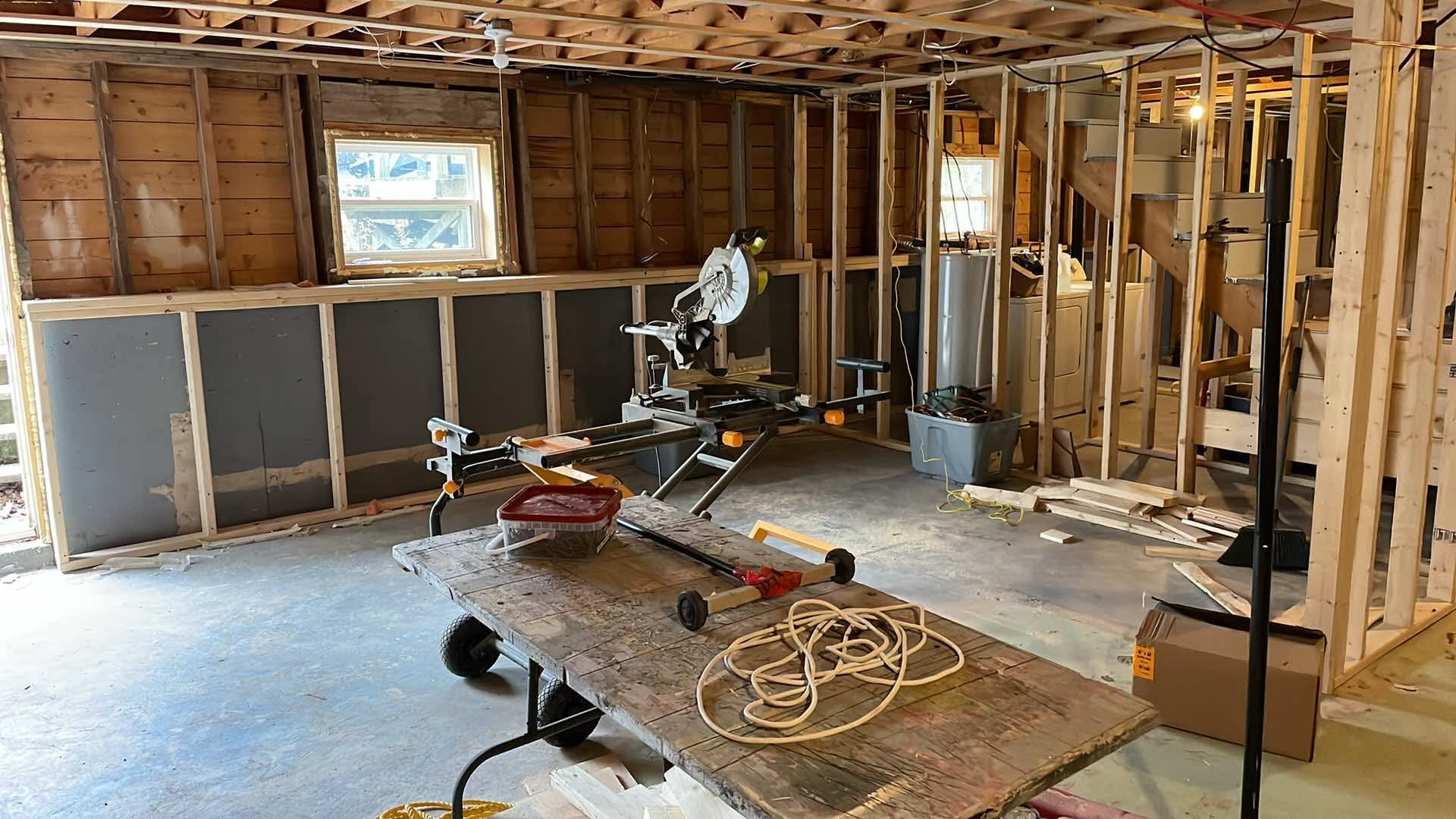 Before Photo:  Basement Getting Framed Up