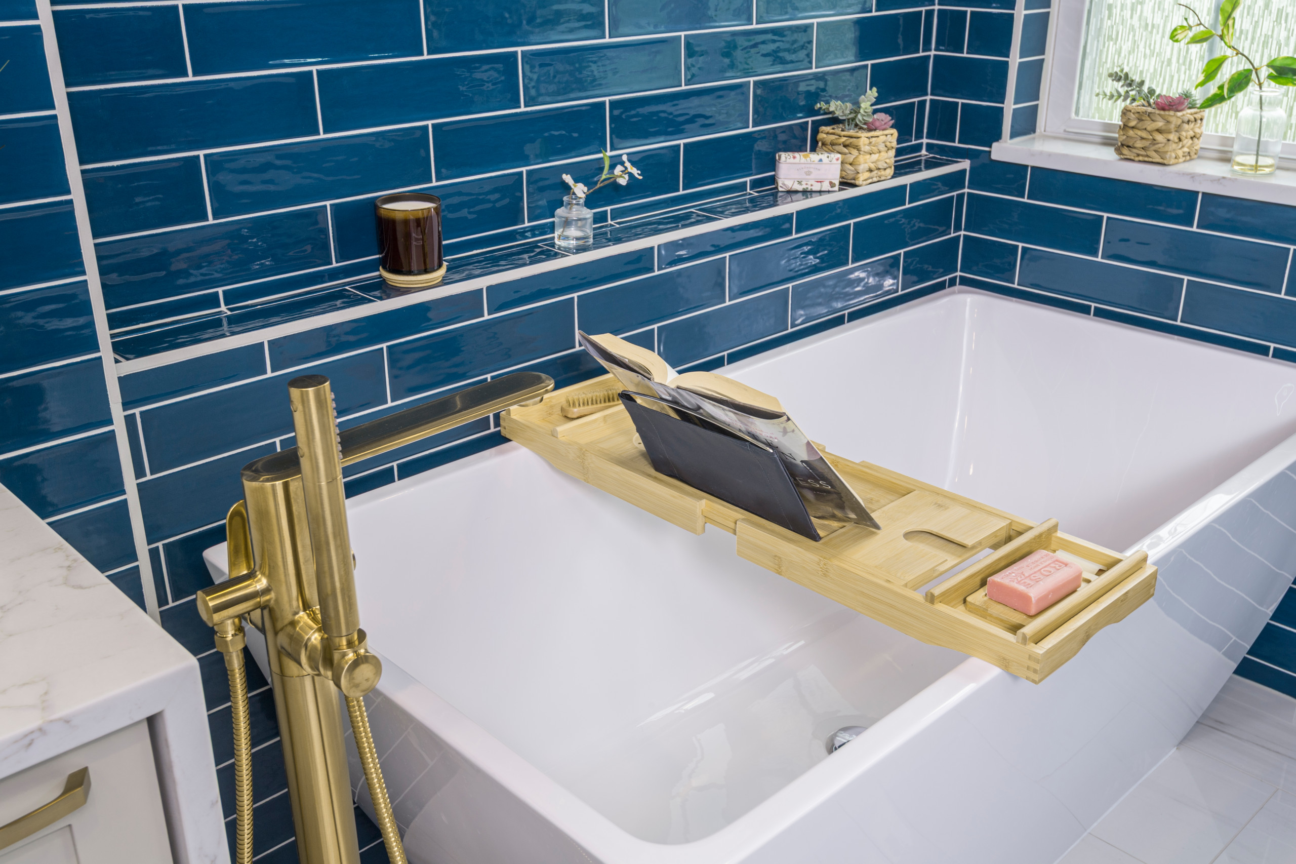Beyond Beige - A Bold Blue Master Bath Transformation in Harrisburg, PA