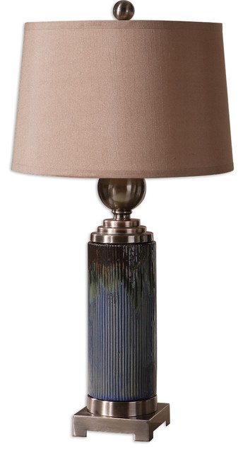 Distressed Blue Montagano 1 Light Table Lamp