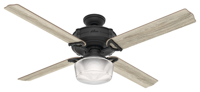 Hunter Fan Company 60 Brunswick Natural Iron Ceiling Fan With Light Remote