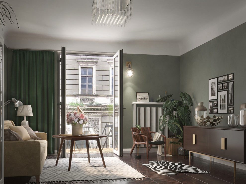 3d визуализация гостиной