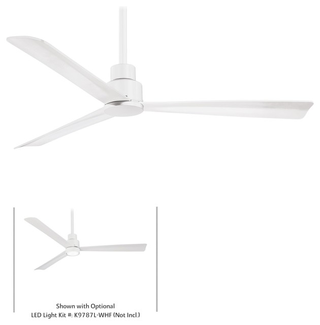 Minka Aire Simple Flat White 52 Outdoor Ceiling Fan