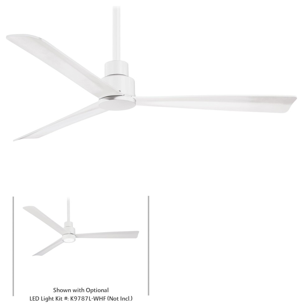 Minka Aire Simple Flat White 52 Outdoor Ceiling Fan