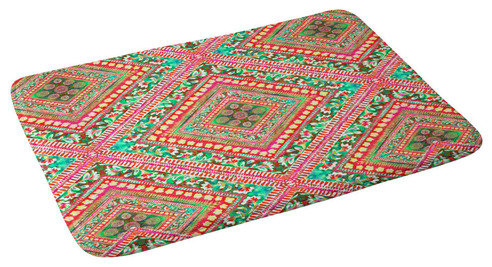 Aimee St Hill Mya Pink Memory Foam Bath Mat, 34"x21" Southwestern