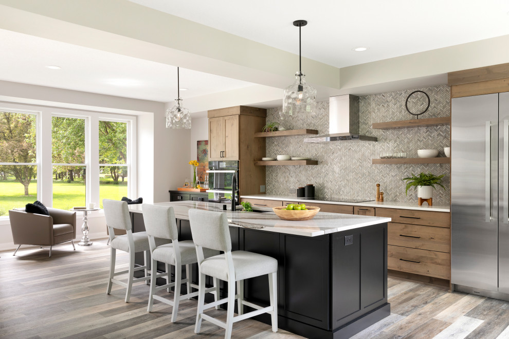 Inspiration for a transitional kitchen remodel in Minneapolis