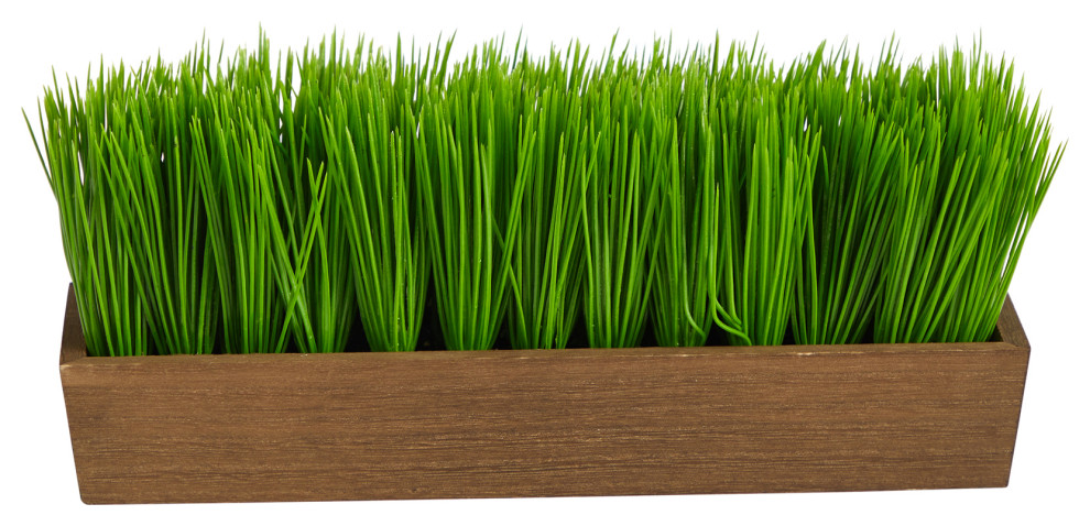 12" Grass Artificial Plant, Decorative Planter