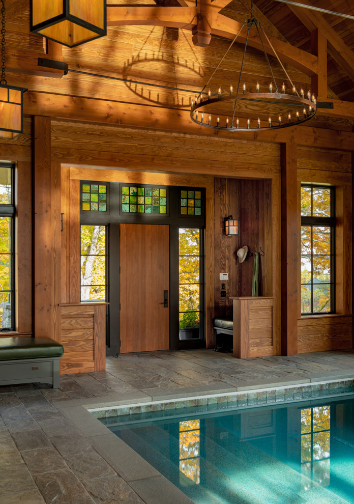 Entryway - rustic entryway idea in Burlington