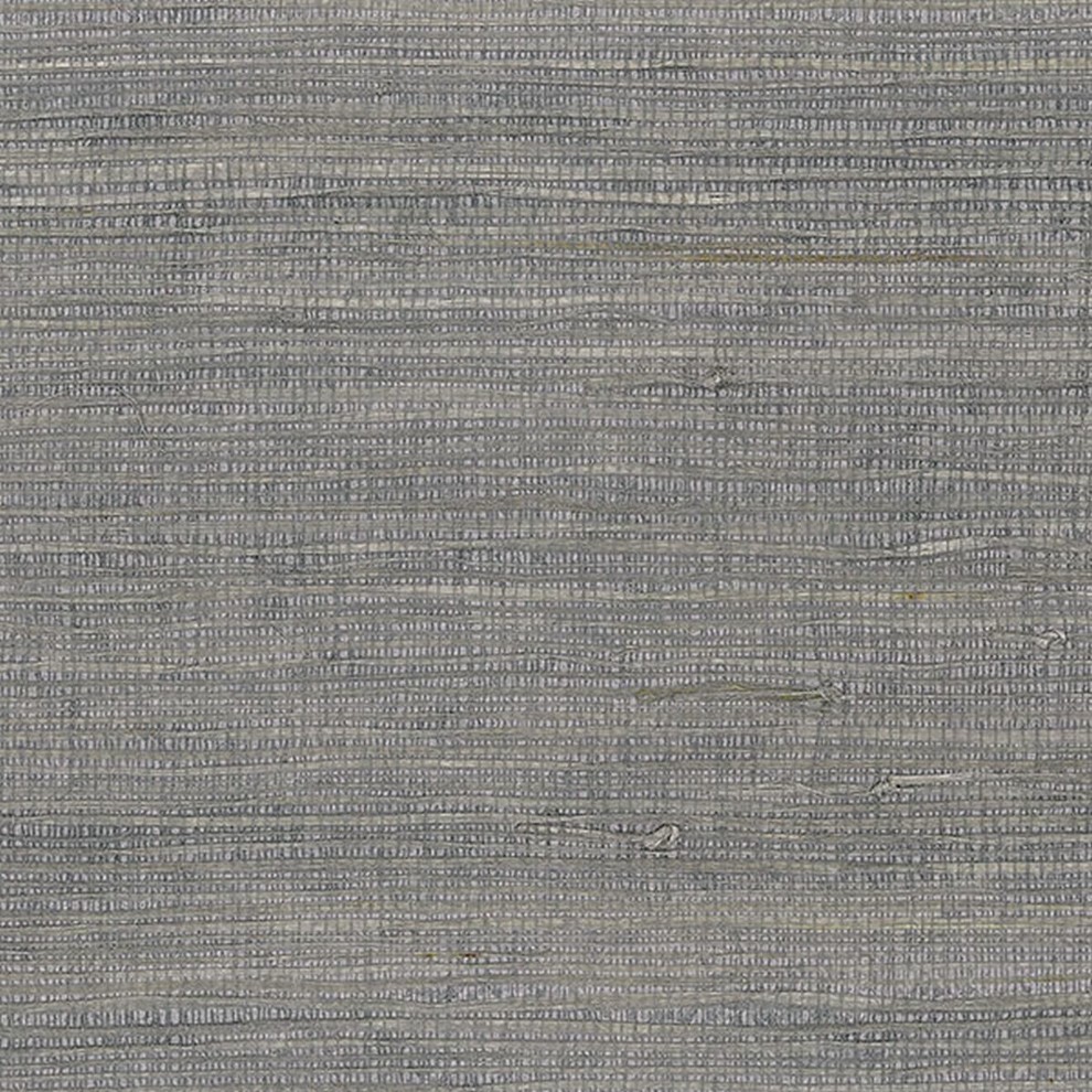 Decorator, Grasscloth Texture Wallpaper Gray Sample