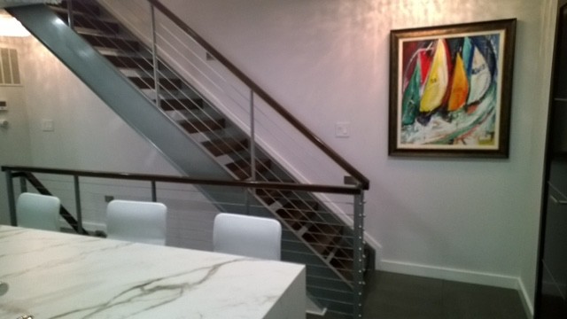 46_Stunning Riser-less Stairs with 4" Solid Oak Treads, Alexandria 22305