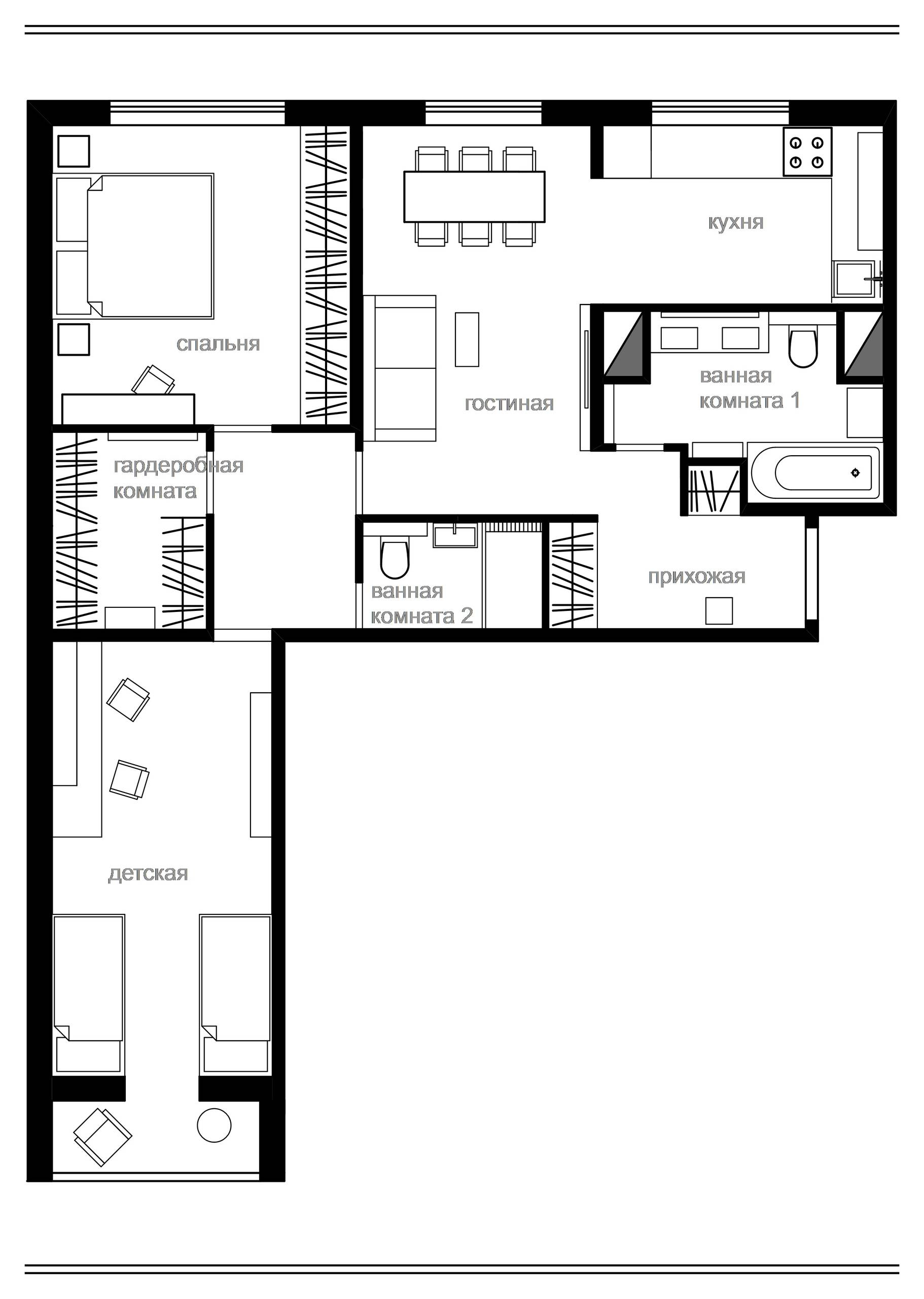 Перепланировка трехкомнатной квартиры в панельном доме (56 фото)