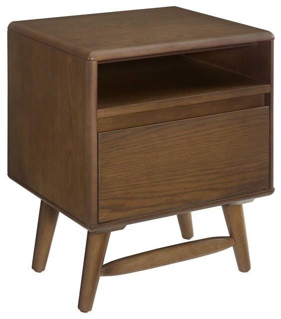 Talwyn Wood Nightstand Chestnut Midcentury Nightstands And Bedside Tables By Biz Haus
