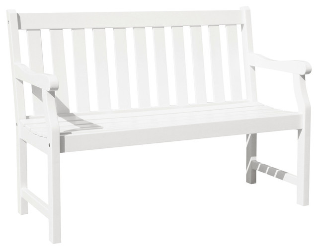 Vifah Vifah Bradley Outdoor Bench in White View in Your Room! Houzz Vifah Vifah Bradley Outdoor Bench in White View in Your Room! Houzz