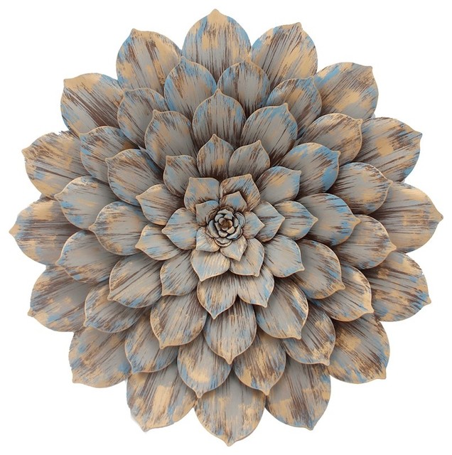 Sagebrook Home Metal Wall Sculpture, Gray/Beige, Window Box, 31.5 ...