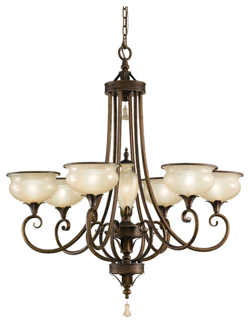 Murray Feiss F2308/6FG Parisienne Parlor 7 Bulb Firenze Gold Chandelier