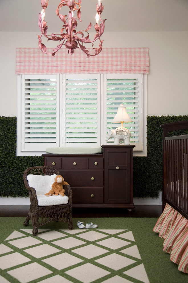 This is an example of a mid-sized transitional nursery in Atlanta.