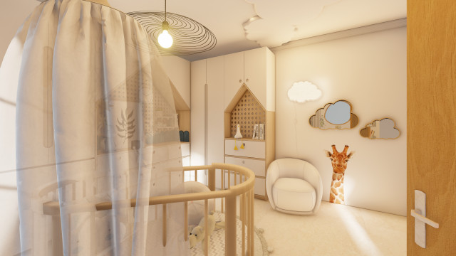 Construction d'un Cottage 400m&sup2; klassisch-modern-babyzimmer