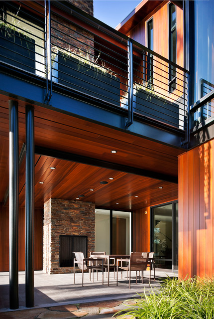 West Mercer Residence trendy-hus-og-facade