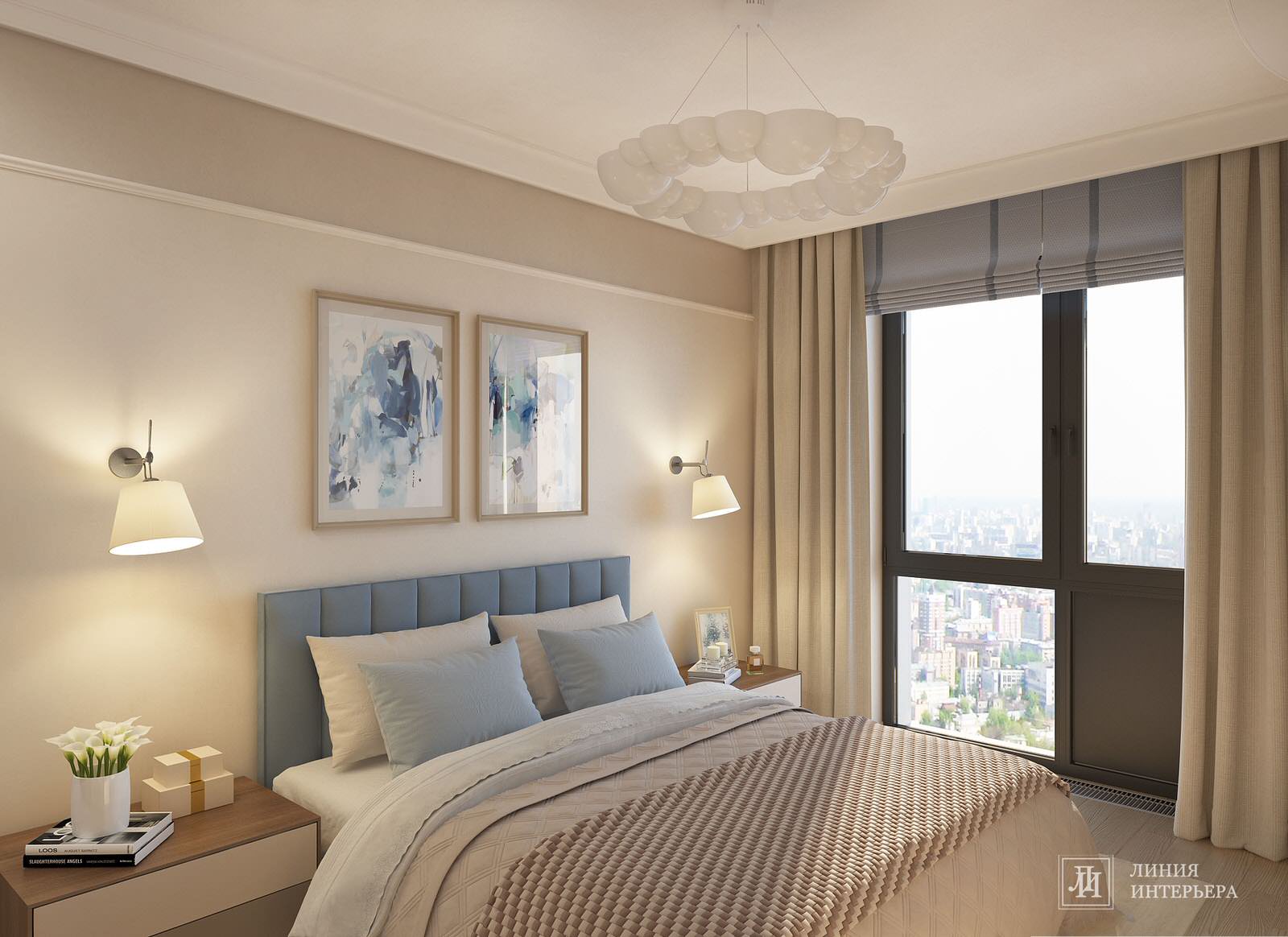 Современный интерьер однокомнатной квартиры