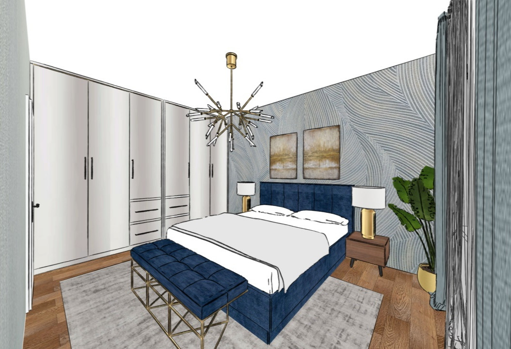 Интерьерные скетчи небольшого частного дома