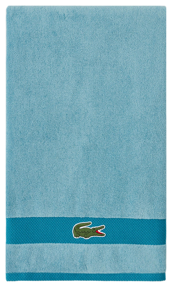 Lacoste Heritage Supima Cotton Stripe Bath Towel Modern Bath Towels by Sunham Home