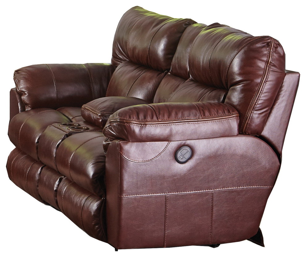 Emma Mason Signature Jeany Power Lay Flat Reclining Console Loveseat in