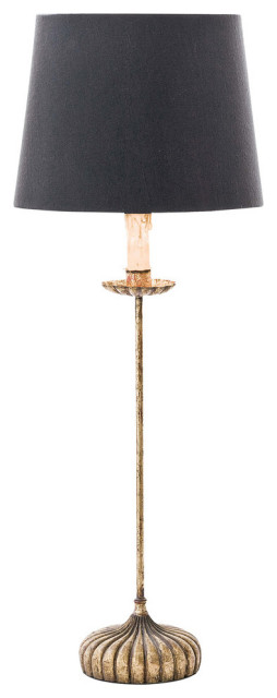 Clove Stem Buffet Table Lamp With Black Shade