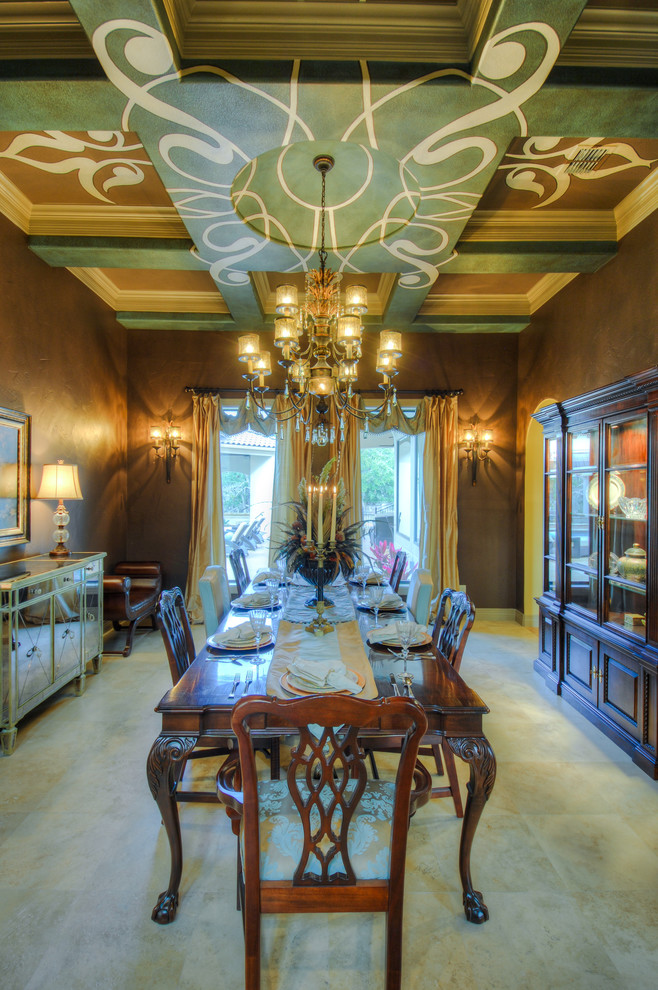 Inspiration for a large transitional dining room in Austin.