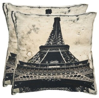 Safavieh Paris Decorative Pillows - Sand - Set of 2