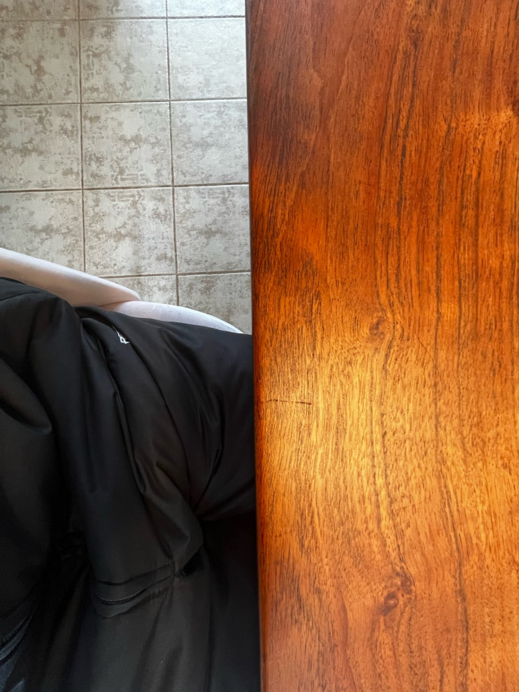 how to fix this scratch on wooden dining table?