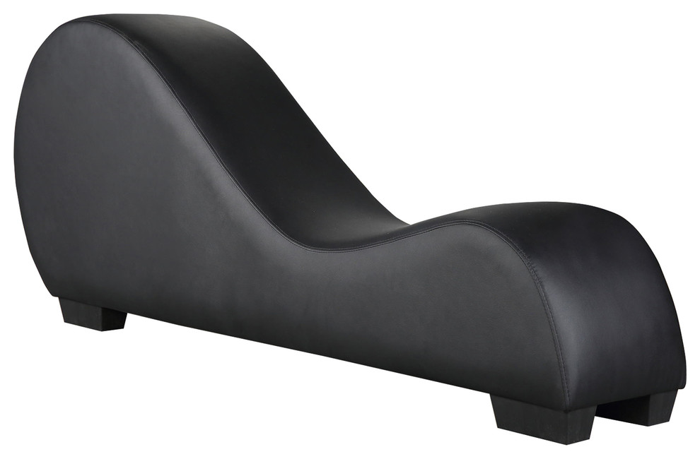 Vyunskovsky Faux Leather Yoga Chaise Contemporary Indoor Chaise 2520