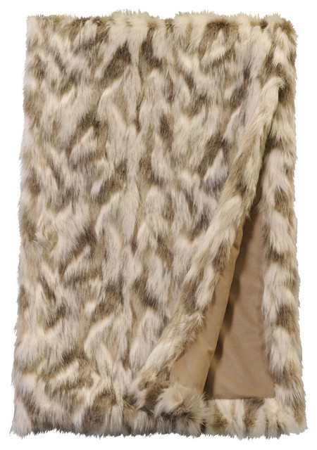 Tibetan Fox Faux Fur Throw Rustic Throws By Wooded River Inc