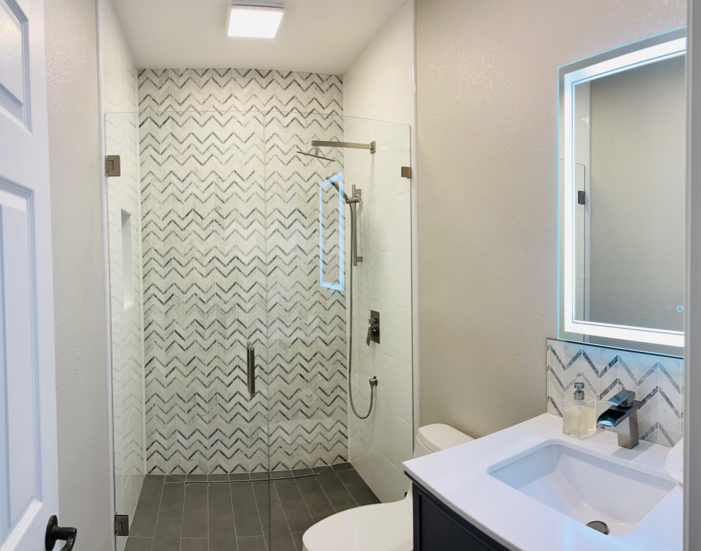 Roseville Chevron Guest Bath