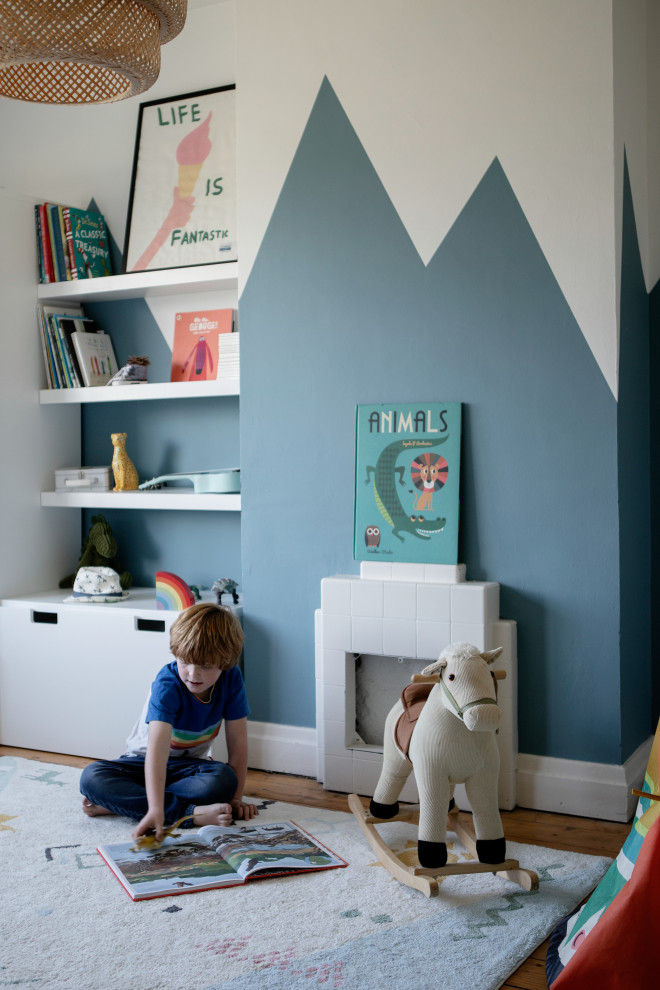 Свежая идея для дизайна: детская в скандинавском стиле - отличное фото интерьера