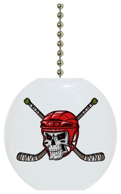 Red Hockey Skull Ceiling Fan Pull