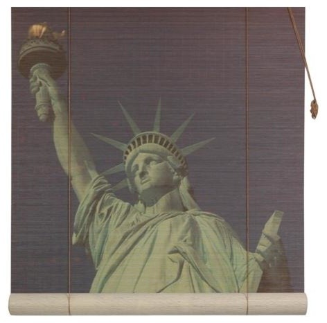 Statue of Liberty Bamboo Blinds, 72 in.